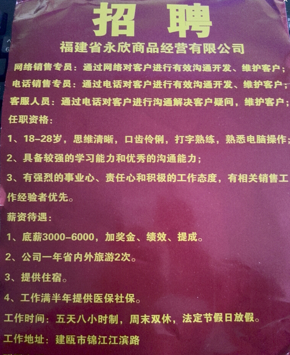 广东凌销售有限公司招聘启事